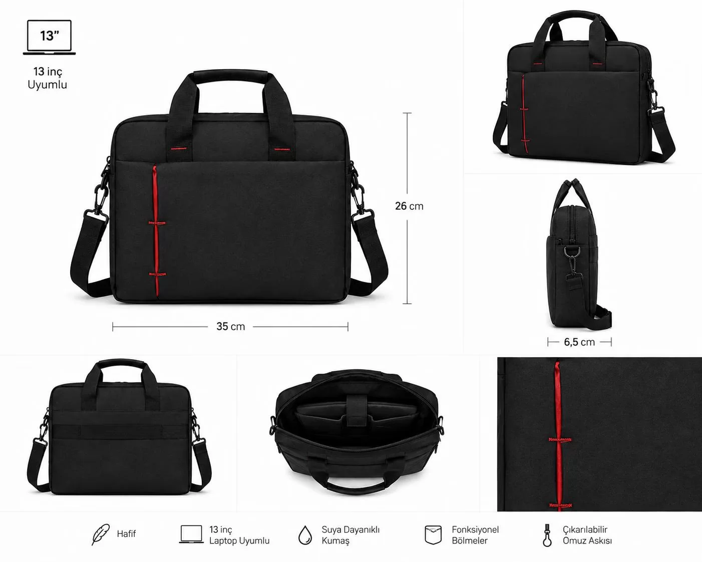 13 İnç Laptop Tablet Çantası görsel 2