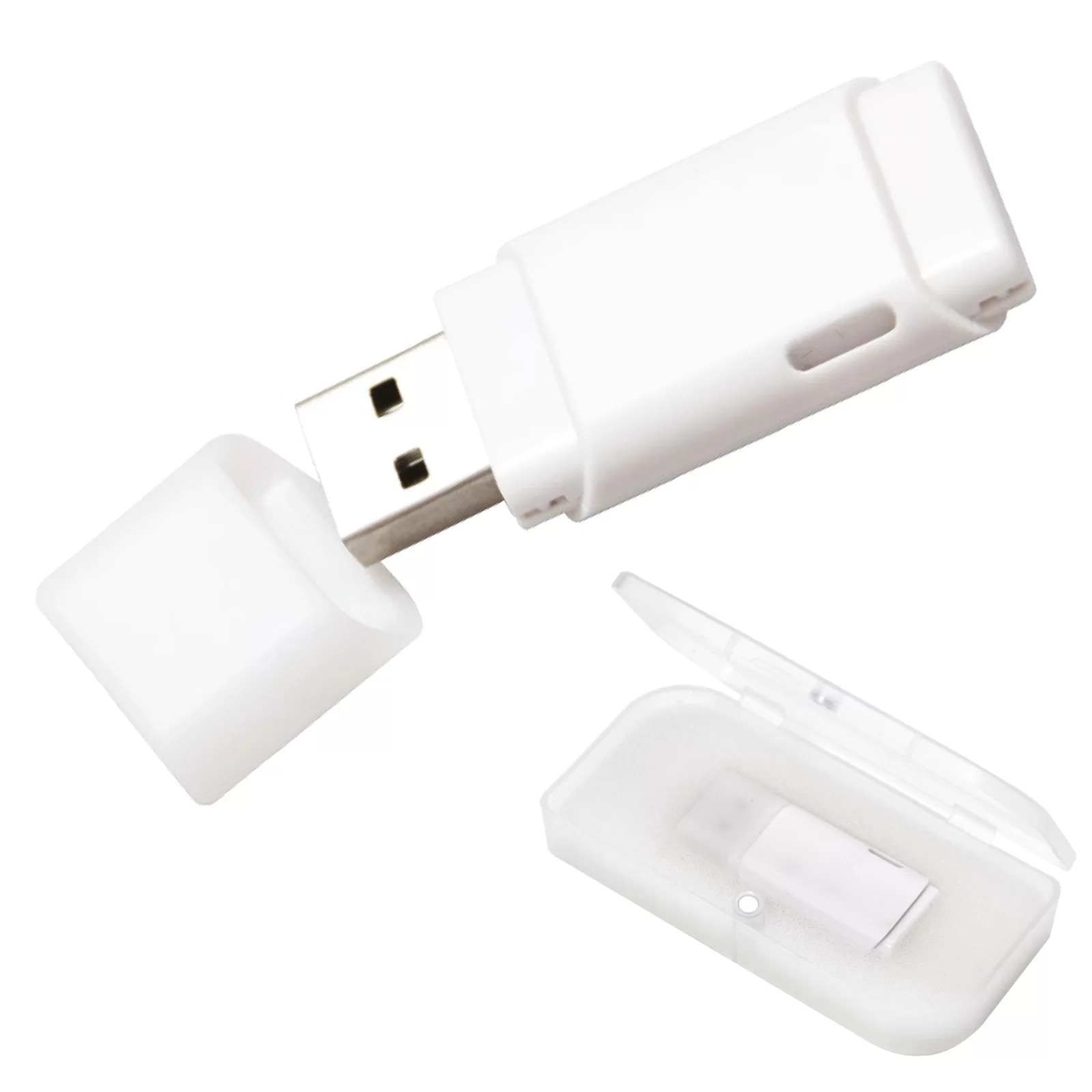 Uygur Beyaz Plastik USB Bellek (64 Gb) görsel 1