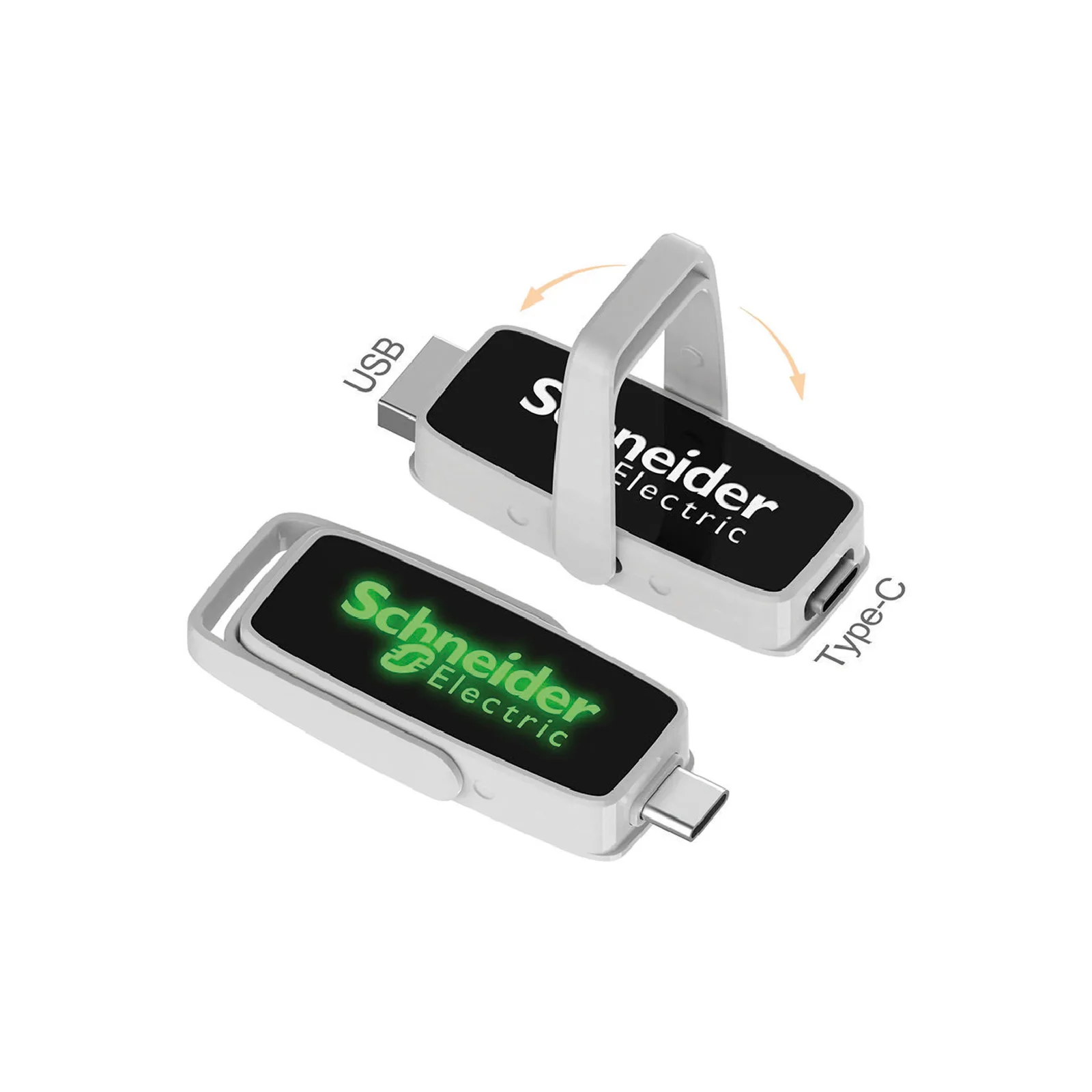 Ahlat Gümüş 32 Gb Type-C Otg Işıklı USB Bellek