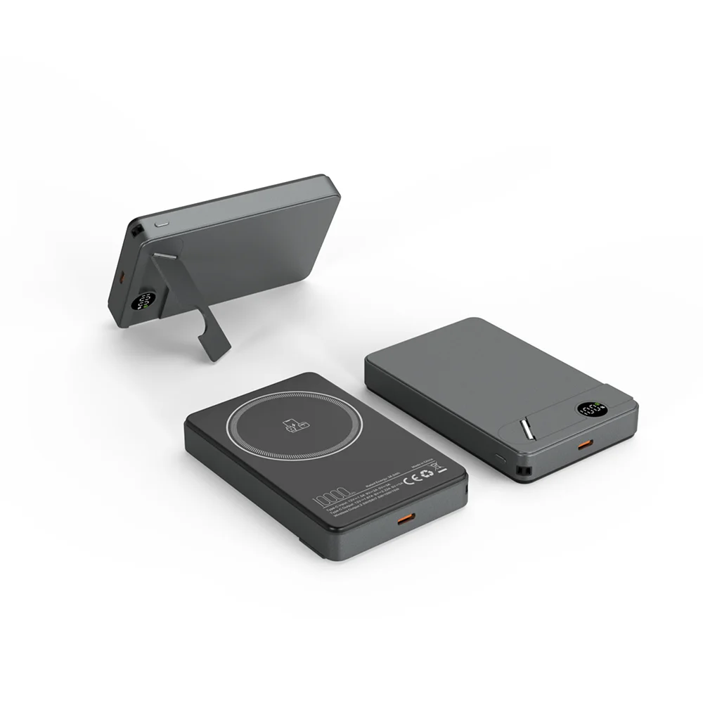 Kilyos 10.000 mAh Siyah Magsafe  Ve  Wıreless Standlı Powerbank görsel 2