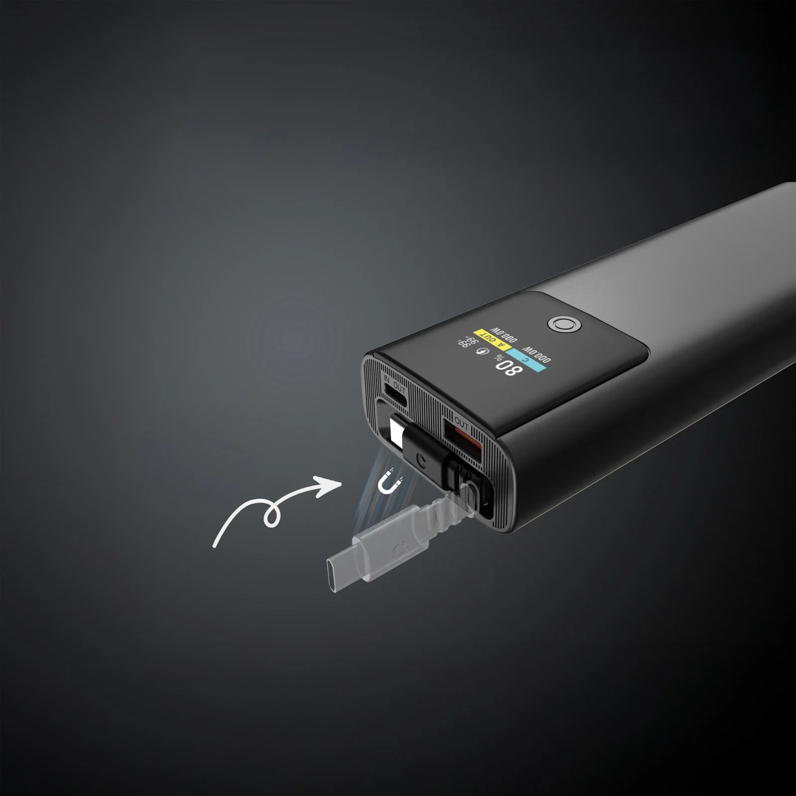 Akyaka 20.000 mAh Siyah Powerbank görsel 3