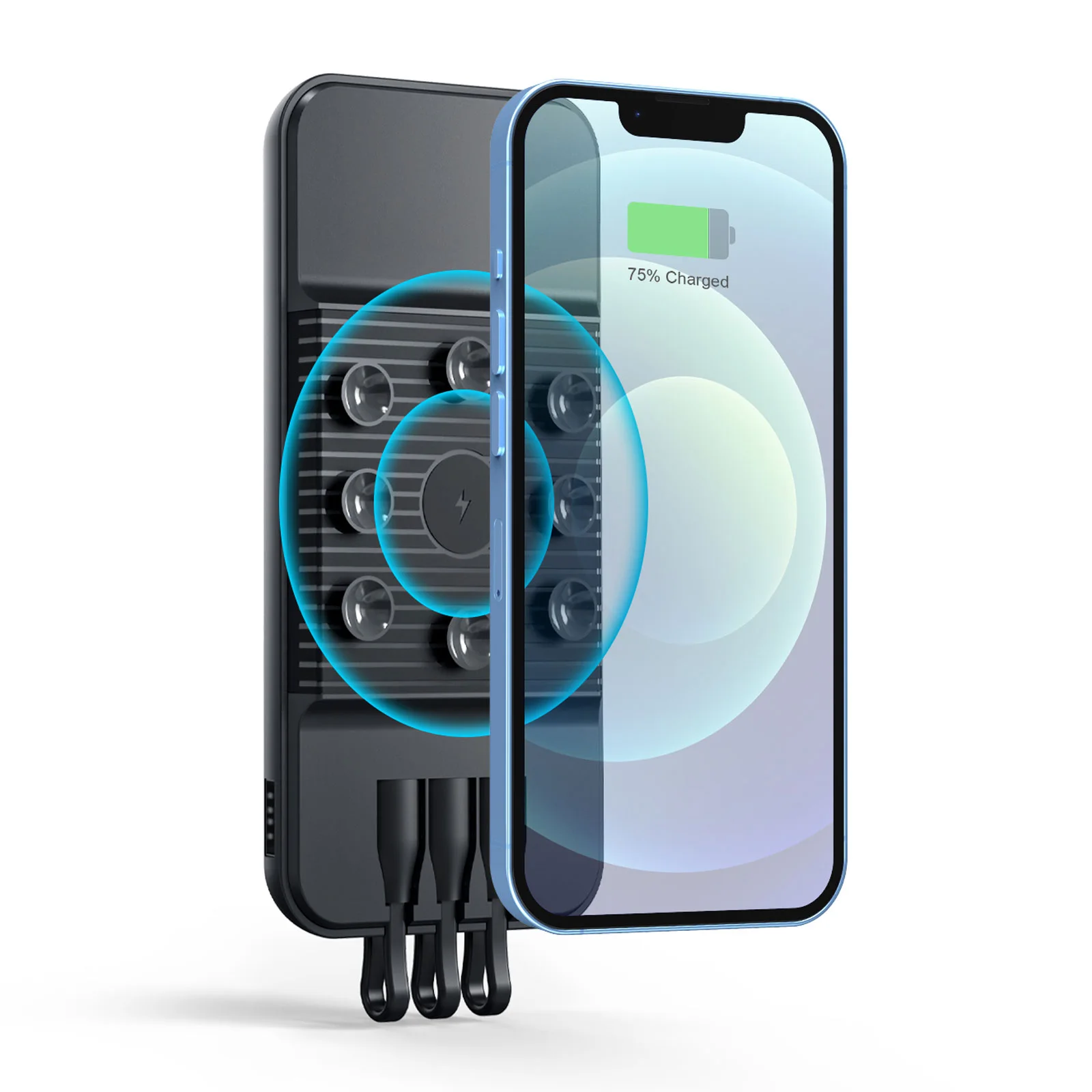 Çiriş 10.000 mAh Siyah Wıreless Standlı Powerbank görsel 4