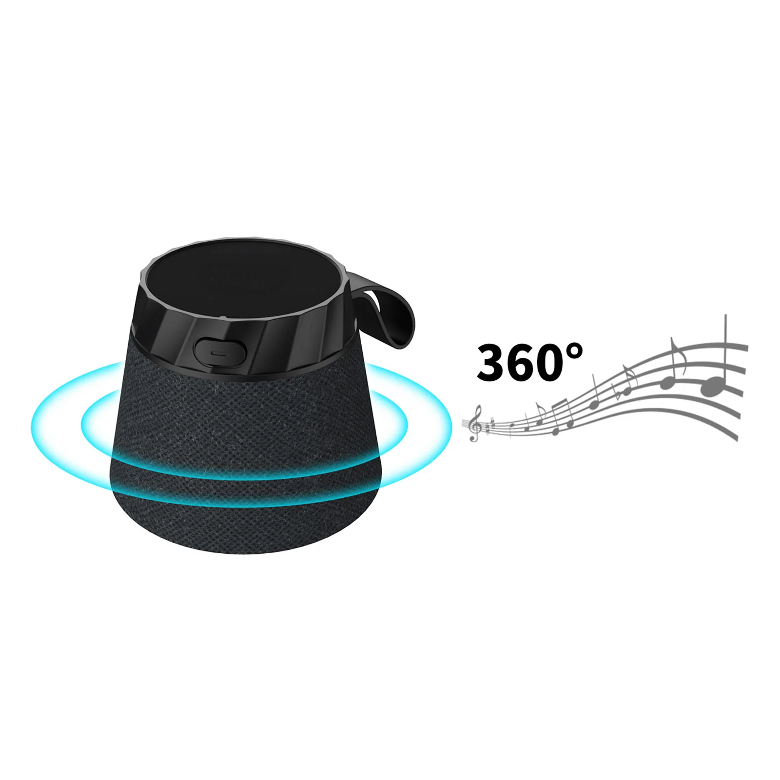 Yankı Siyah Bluetooth Mıknatıslı Işıklı Hoparlör görsel 3