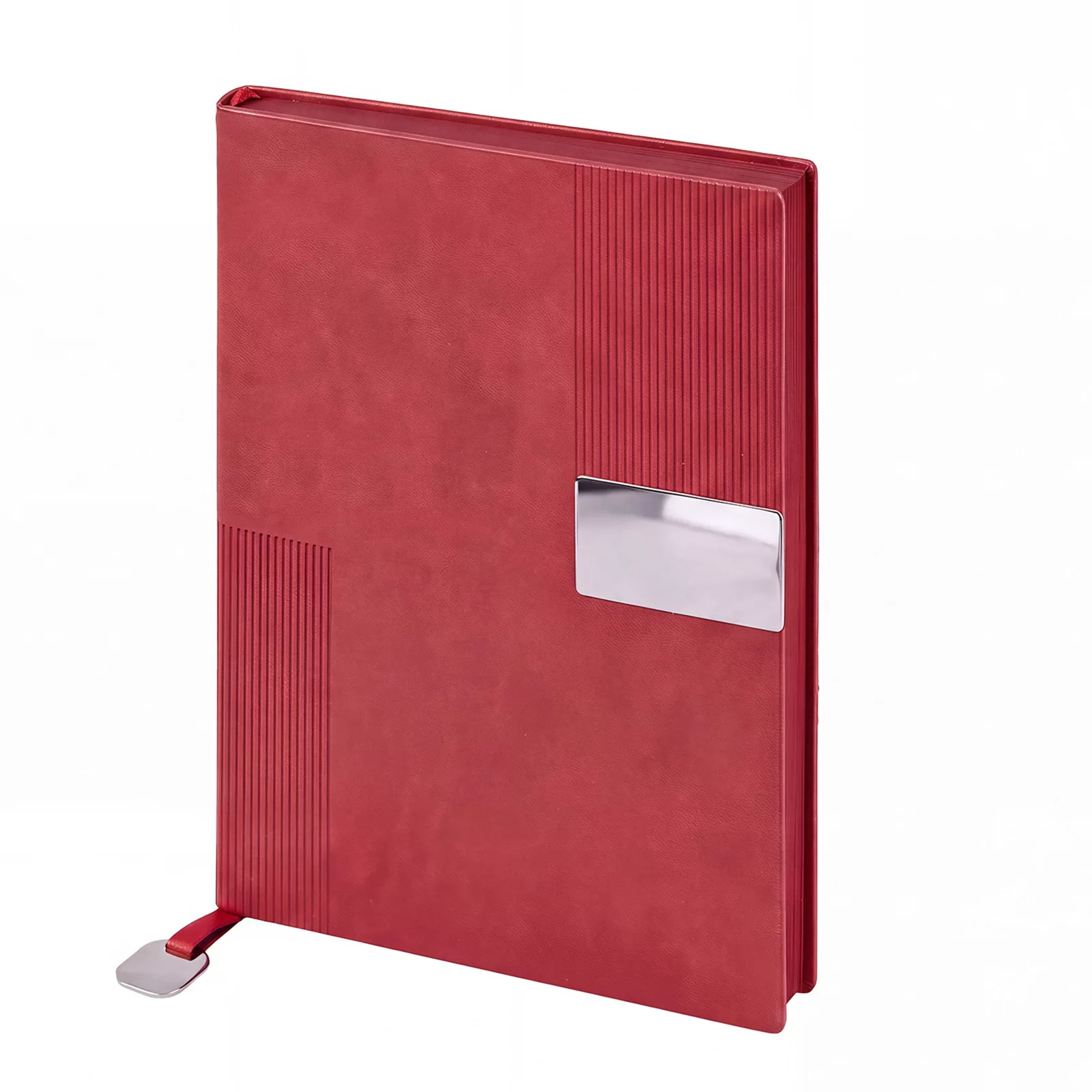 Kuğulu Kırmızı Tarihsiz Defter (15x21 cm)