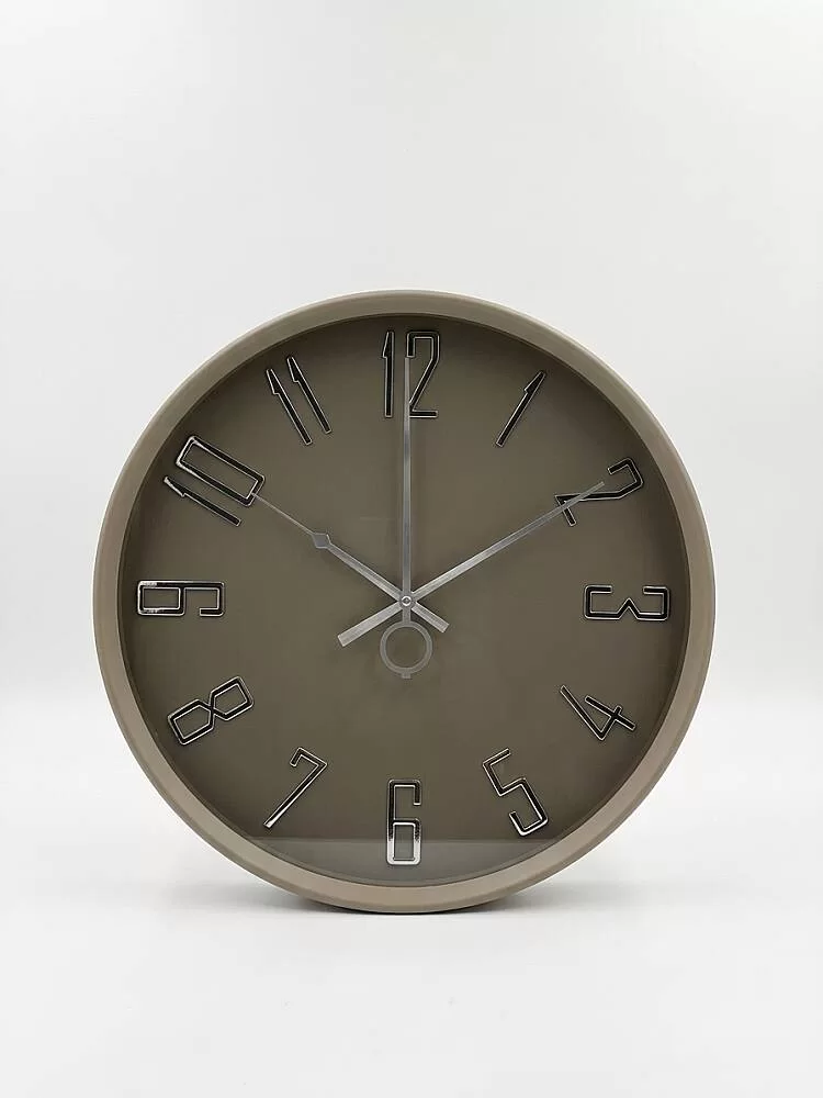40 cm Duvar Saati Kahverengi Minimalist