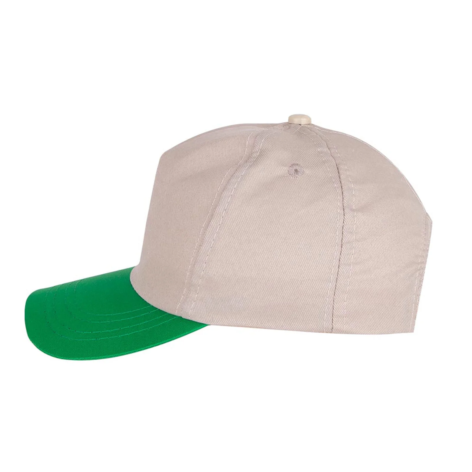 Papatya Bej-Yeşil Polyester Şapka görsel 3