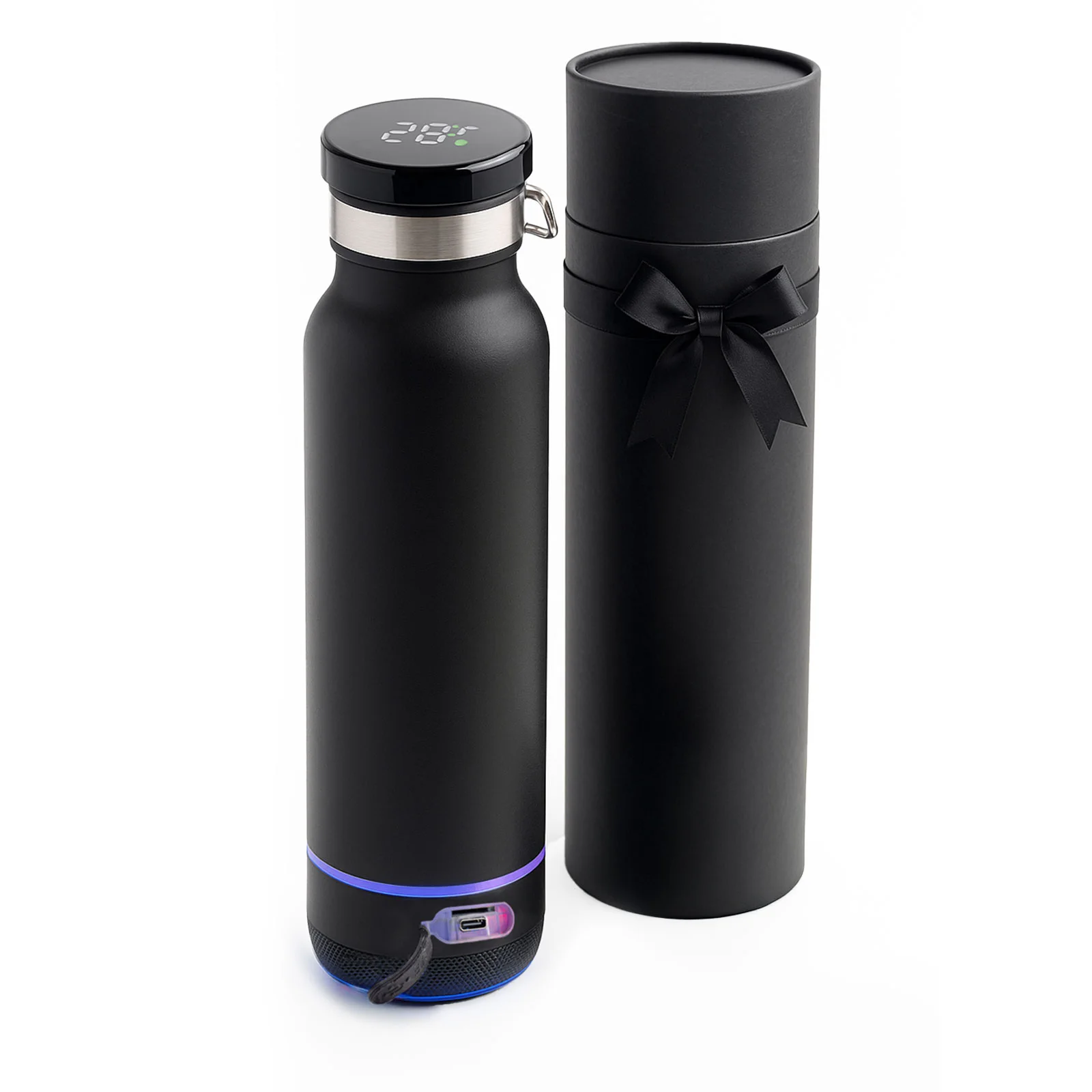Ihlara Siyah 650 ml Dereceli Hoparlörlü Termos