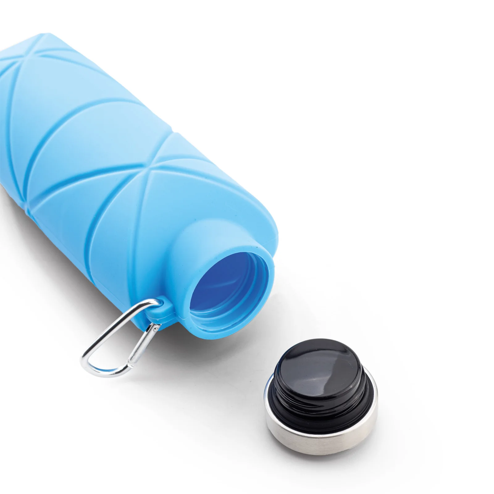 Aydeniz Mavi 700 ml Katlanabilir Silikon Matara görsel 4