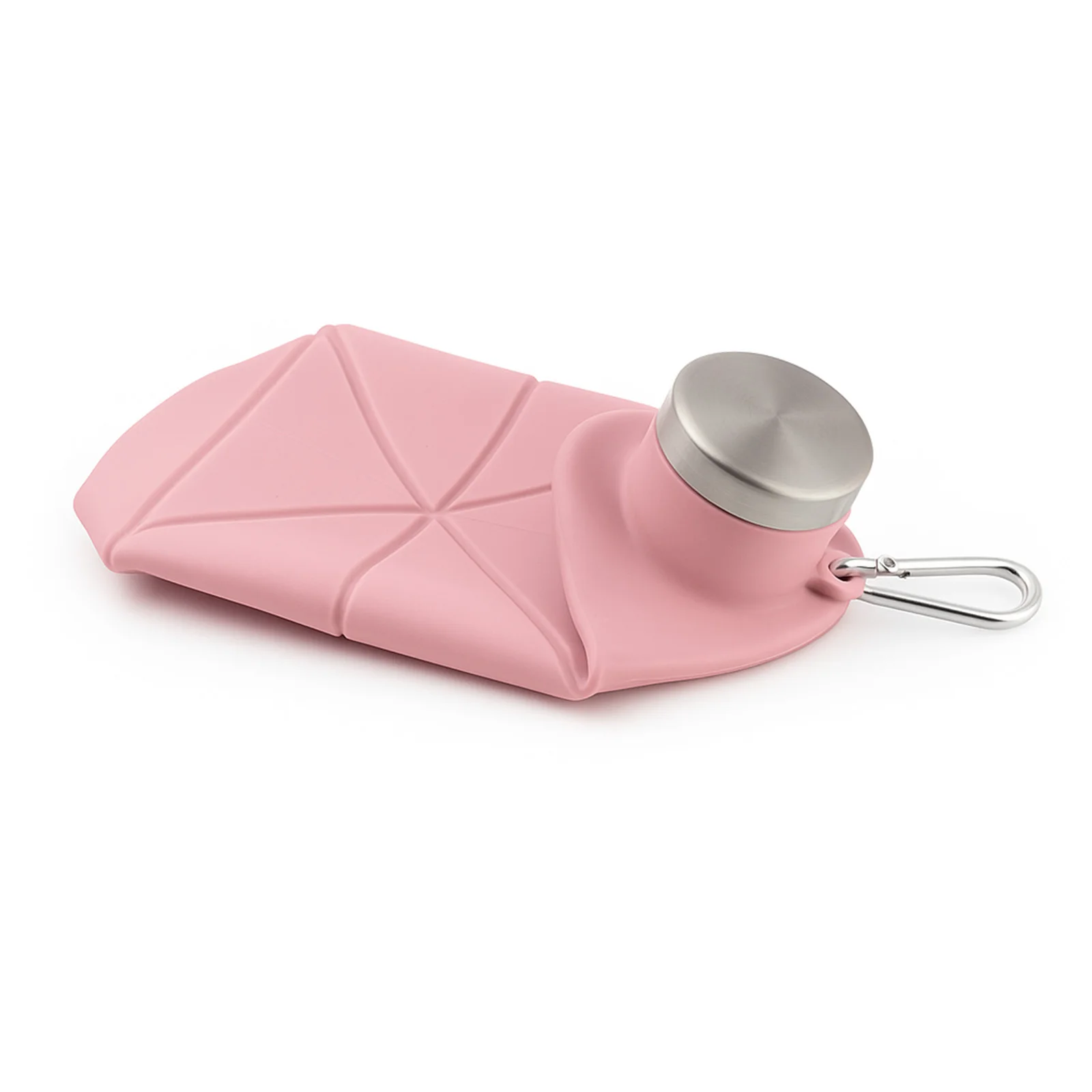 Aydeniz Pembe 700 ml Katlanabilir Silikon Matara görsel 2