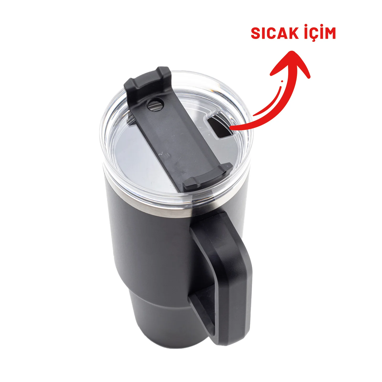 Adrasan Siyah 1200 ml Termos görsel 3