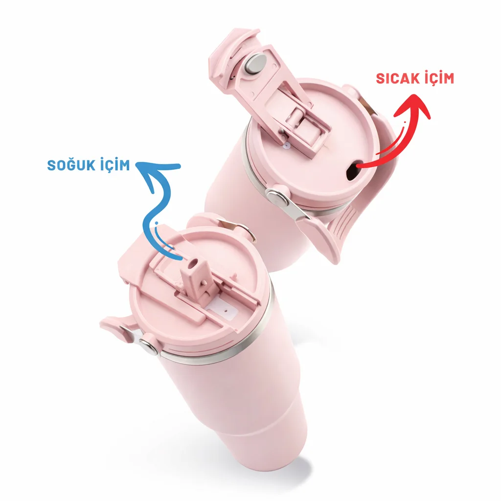 İnebolu Pembe 1200 ml Termos görsel 4