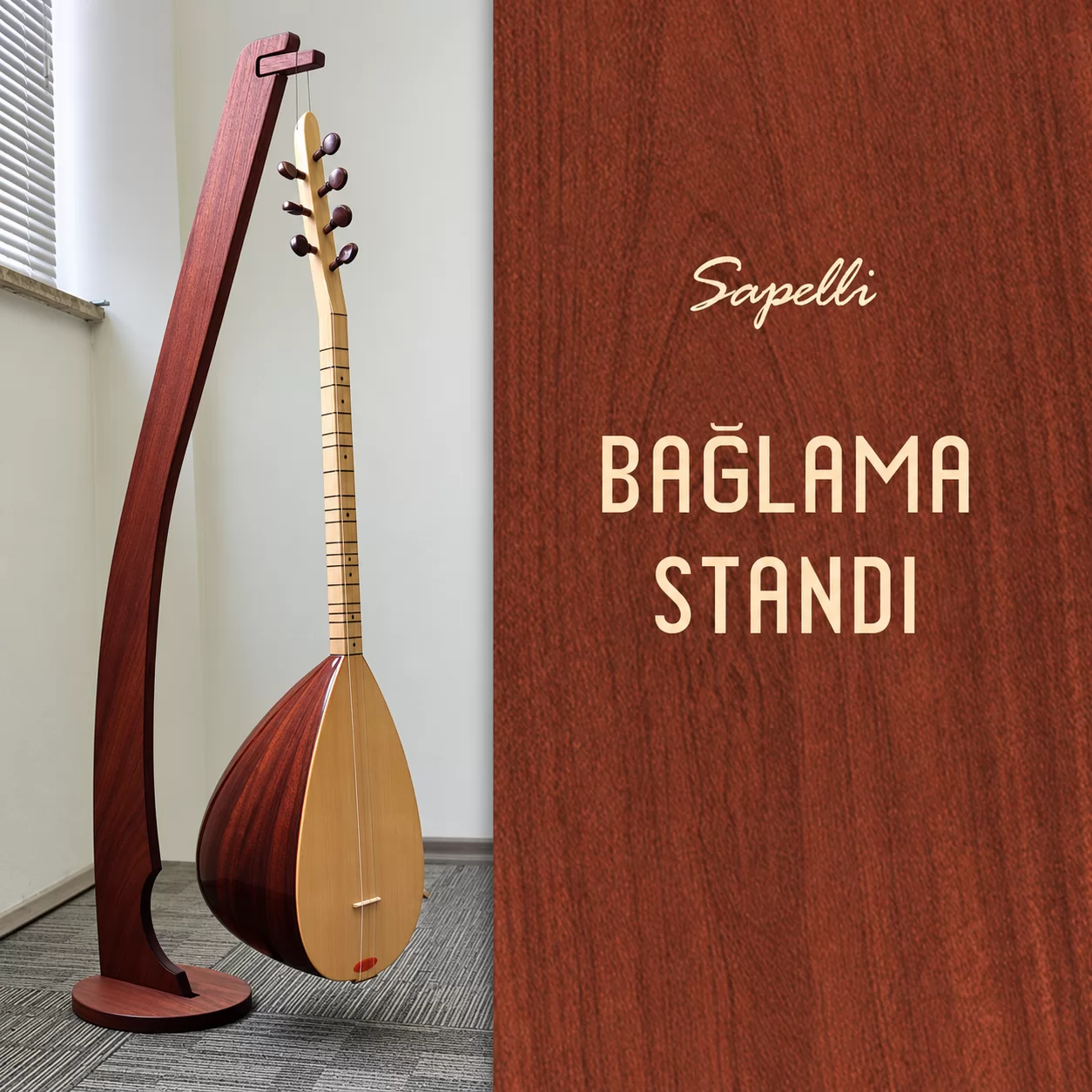 Ağaç Saz Standı – Sapelli