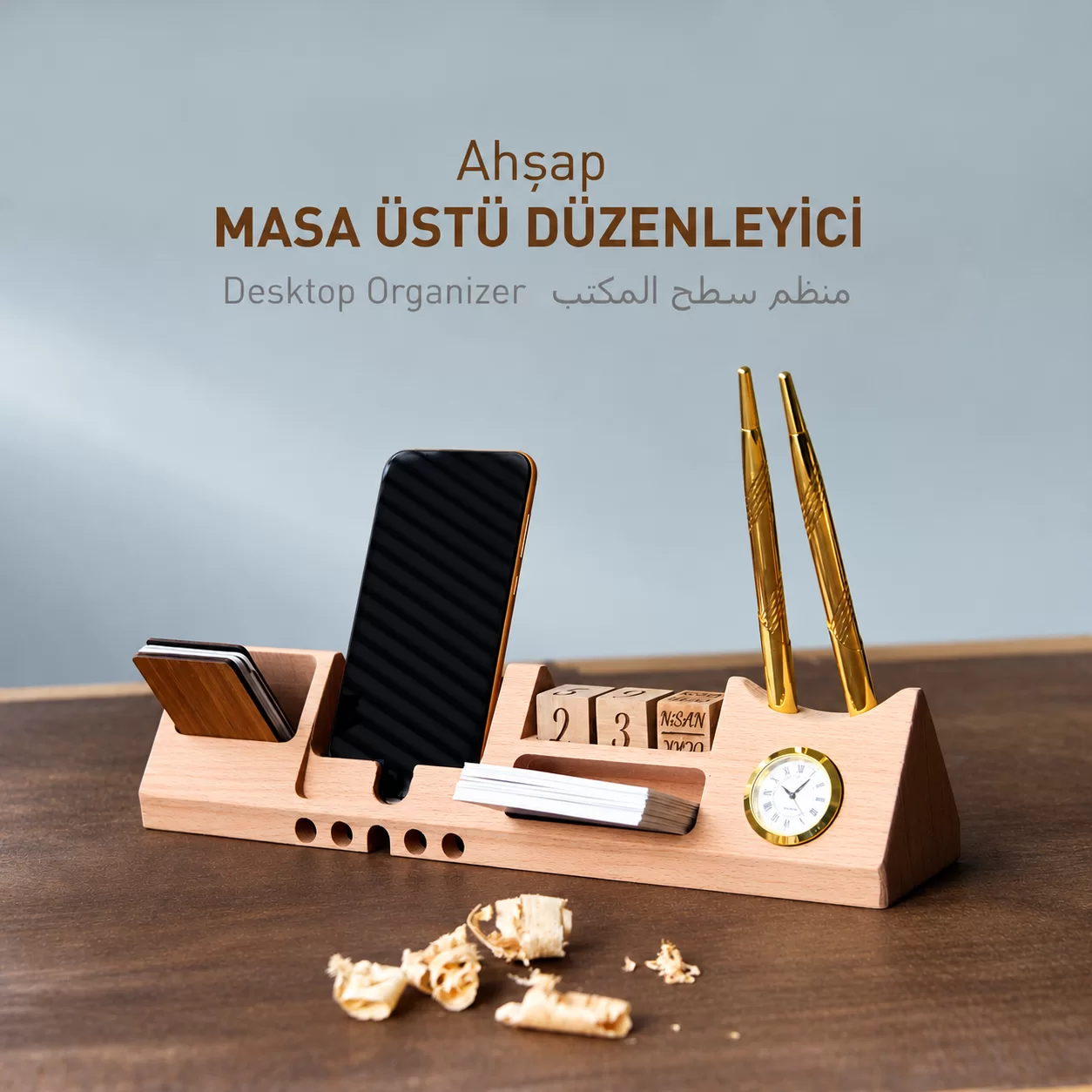 Ahşap Masaüstü Organizer