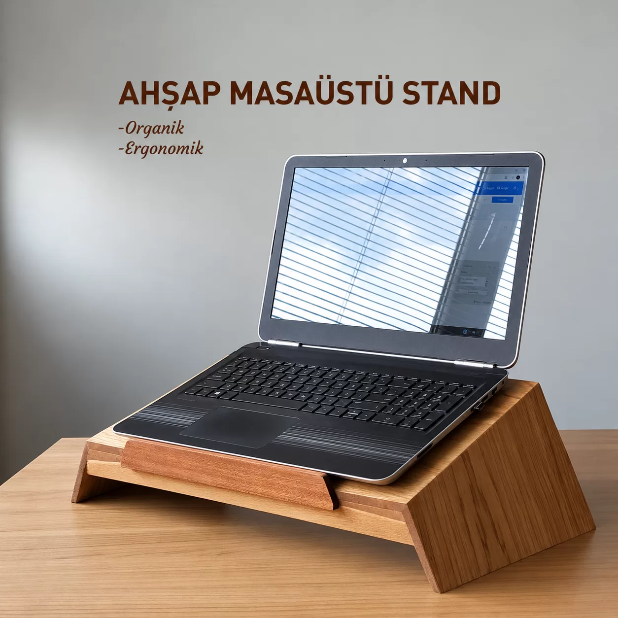 Ahşap Masaüstü Stand