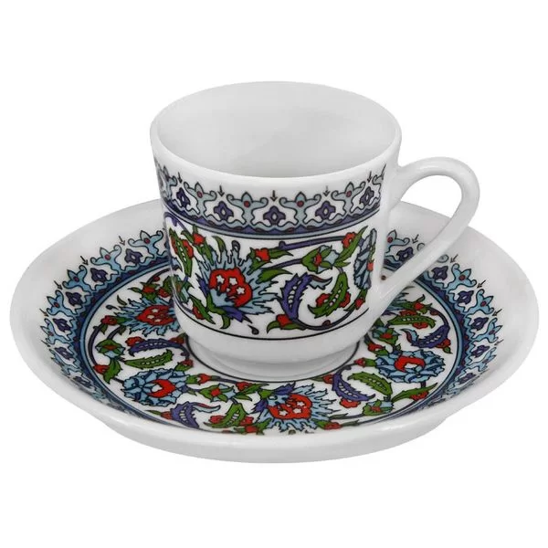 Kur'an + Bayrak + Fincan Hediye Seti (Hafız Boy, Kırmızı, Kabe Motifli) görsel 5