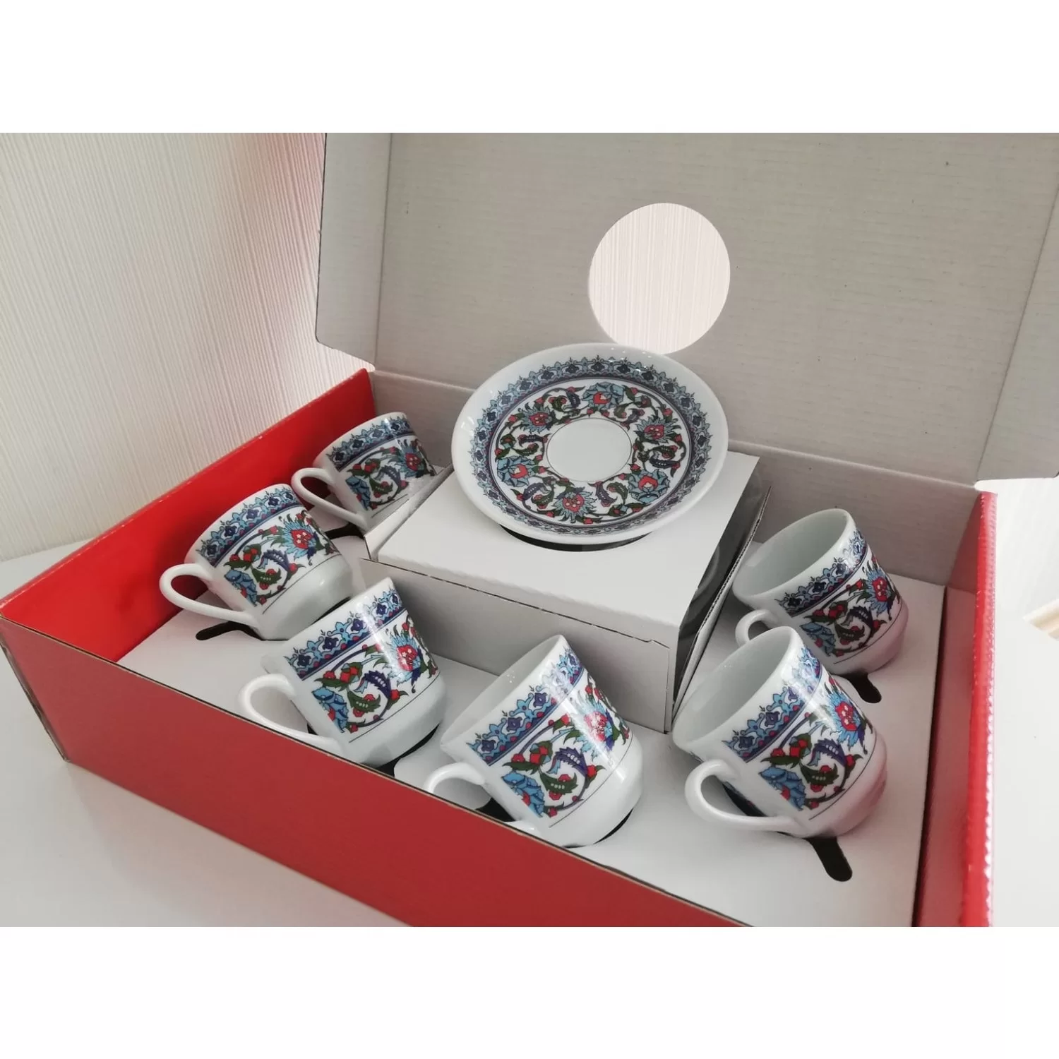 Topkapı Desenli Altılı Kahve Fincan Takımı görsel 2